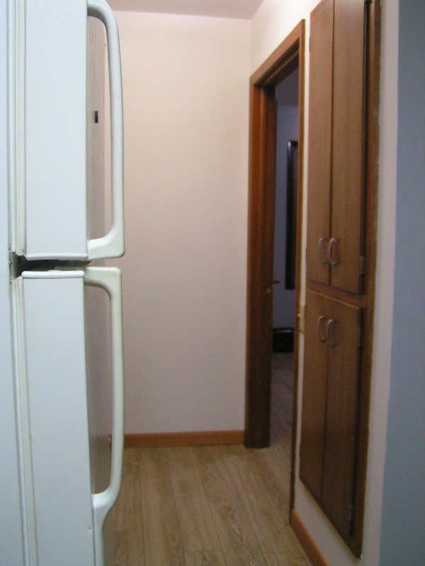 Large Unit Hallway and Refridgerator